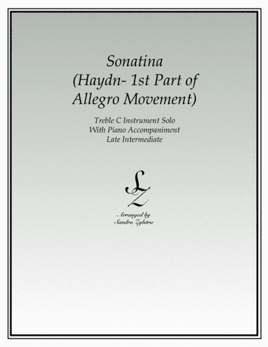 Sonatina-Haydn (treble C instrument solo) (arr. Sandra Zylstra)