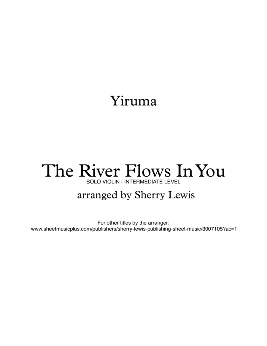 River Flows In You (arr. Sherry Lewis)