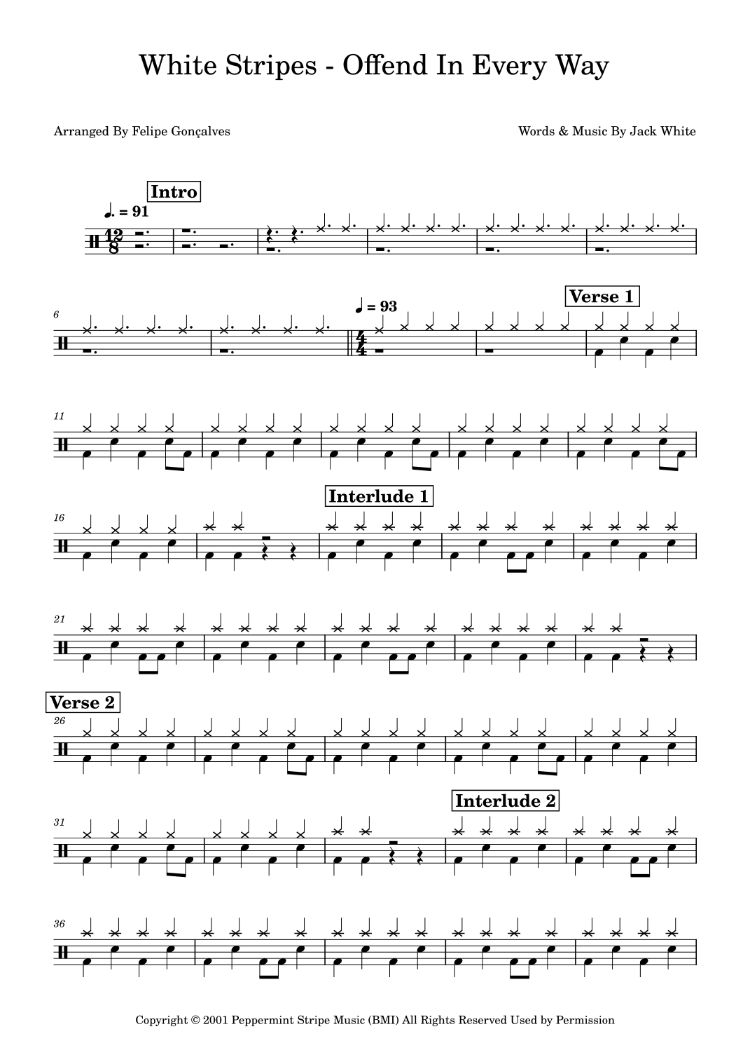 Offend In Every Way (arr. Felipe Gonçalves)