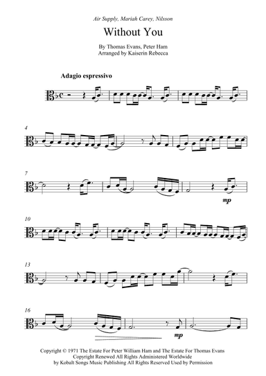 Without You (arr. Kaiserin Rebecca)