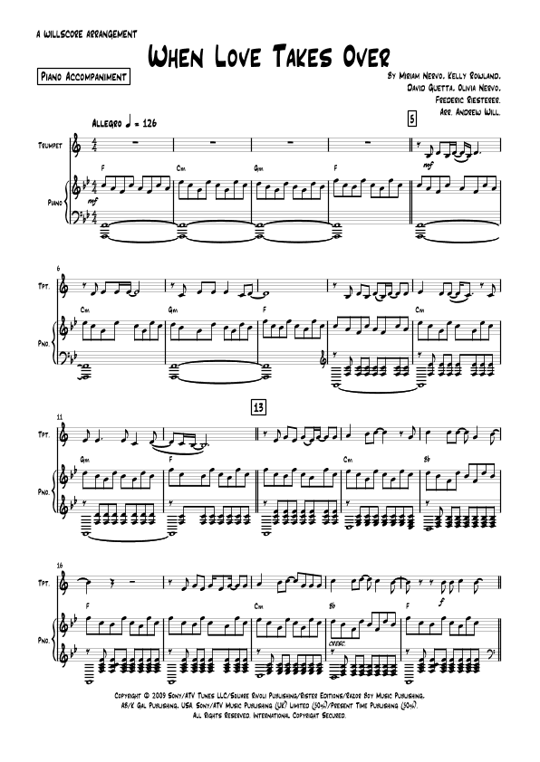 When Love Takes Over (arr. Andrew Will)