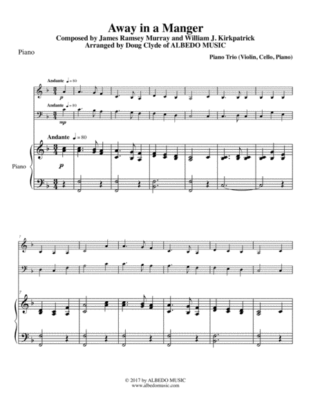 Away in a Manger for Piano Trio (arr. Doug Clyde)