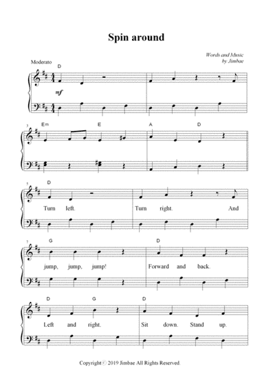 Spin around (Nursery Rhymes for Easy Piano)