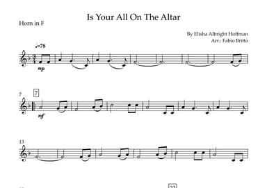 Is Your All On The Altar? (arr. Fabio Britto)