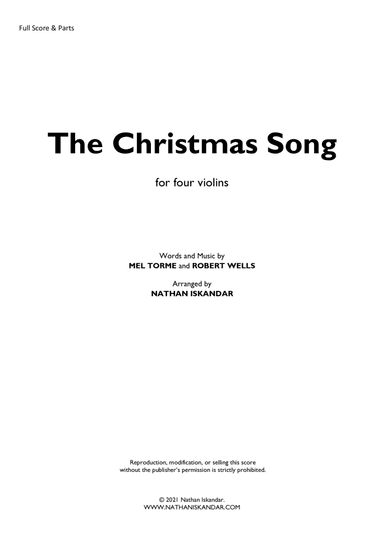 The Christmas Song (chestnuts Roasting On An Open Fire) (arr. Nathan Iskandar)