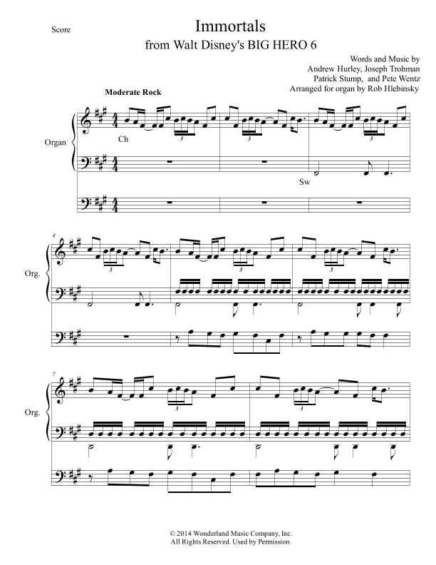 Immortals (arr. Rob Hlebinsky)