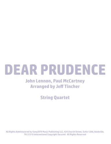 Dear Prudence (arr. Jeff Tincher)