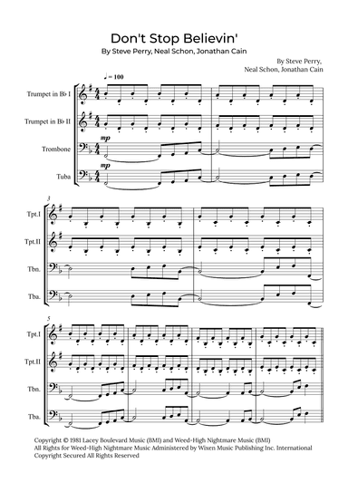 Don't Stop Believin' (arr. Alex Nunes Rodrigues)