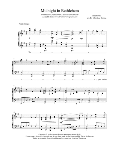 Midnight in Bethlehem - holiday piano medley (arr. Christine Brown)