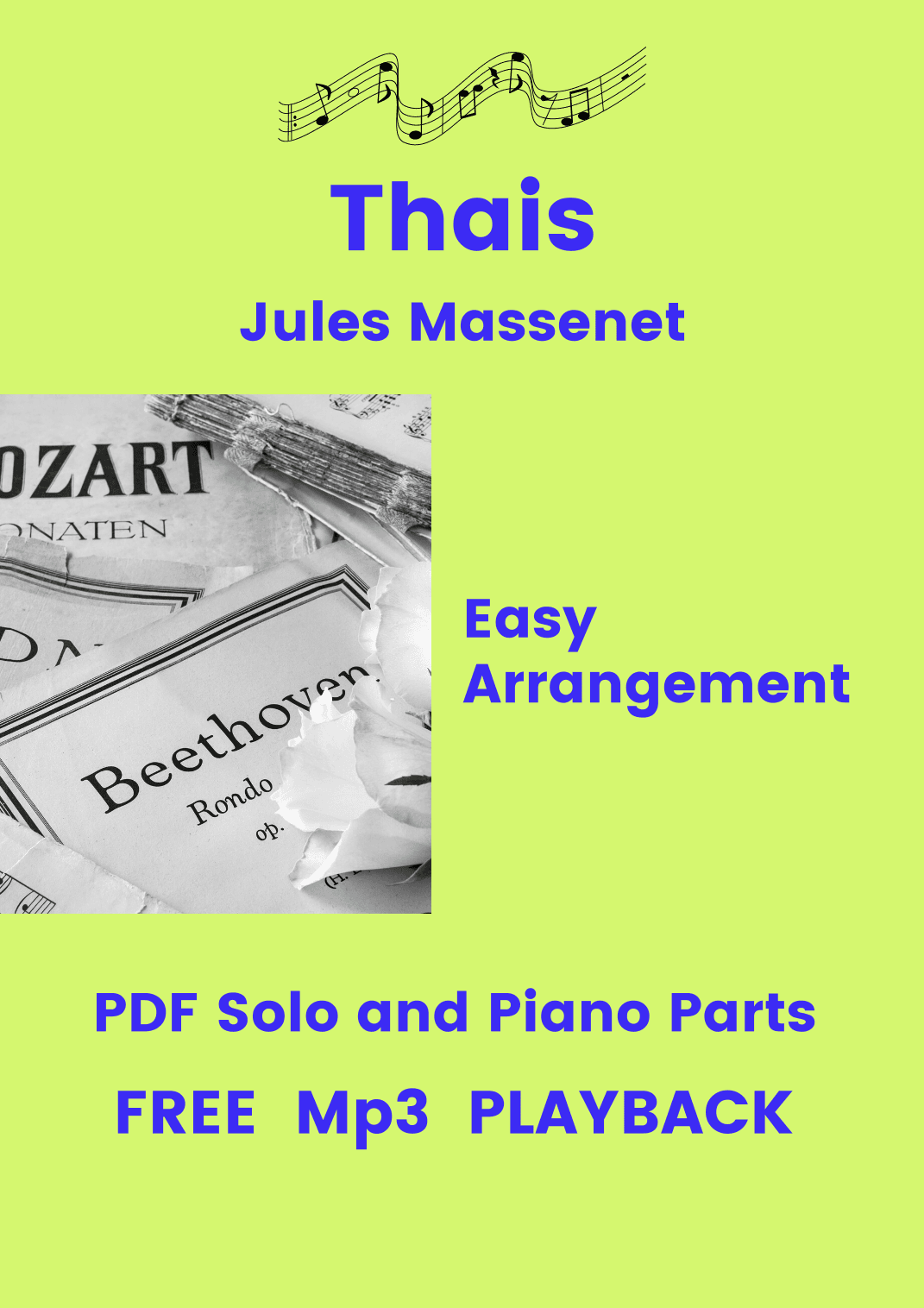 Thais (Meditation) - Free Mp3 Playback + Solo and Piano Parts (arr. Fabio Eduardo de Oliveira)