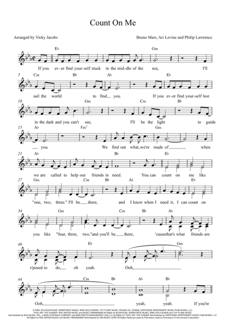 Count On Me (arr. Vicky Jacobs)