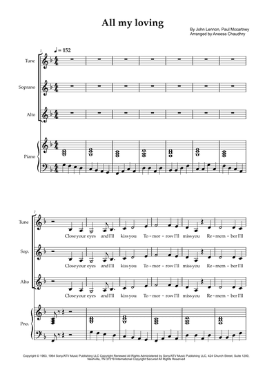 All My Loving (arr. Aneesa Chaudhry)