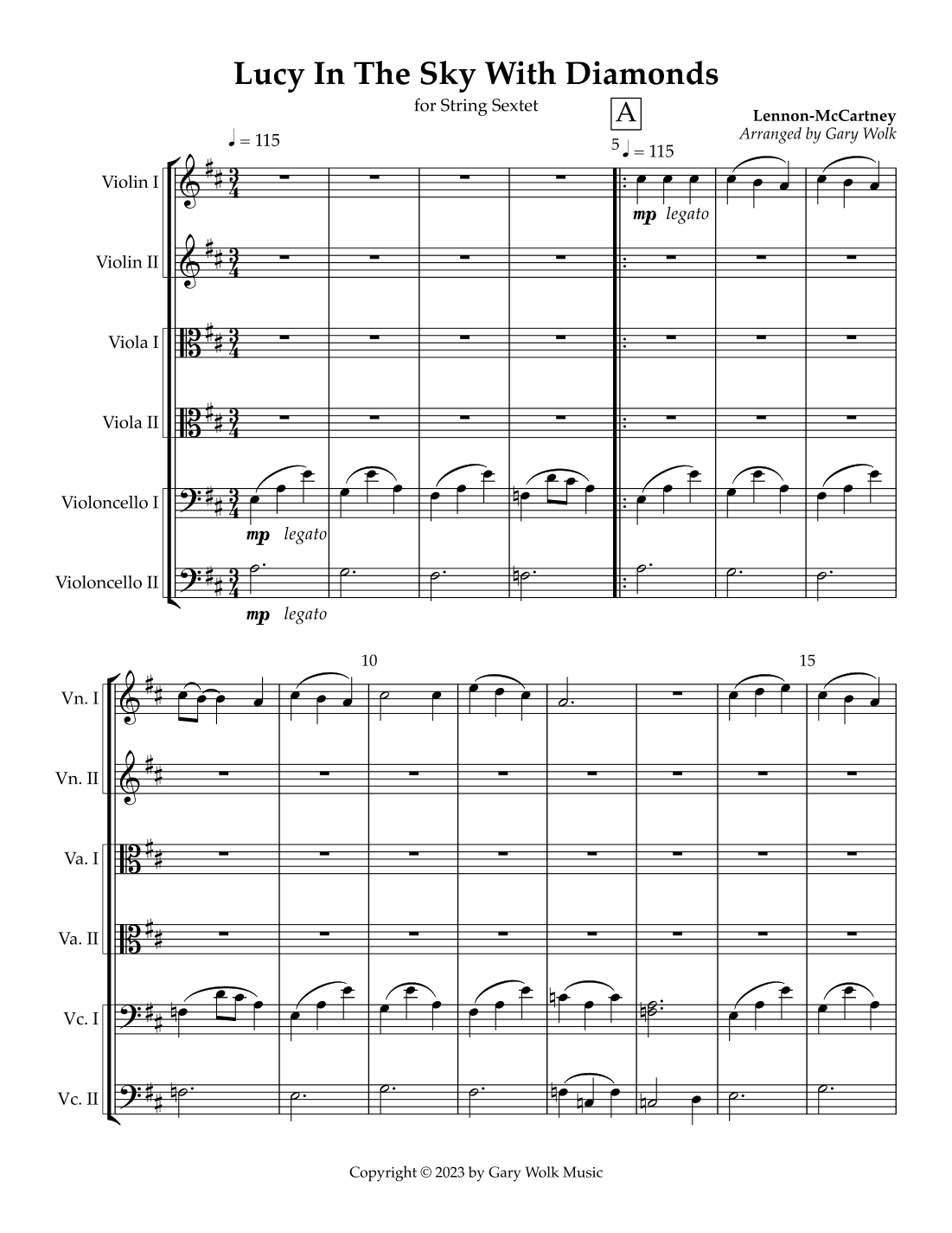 Lucy In The Sky With Diamonds (arr. Gary Wolk)