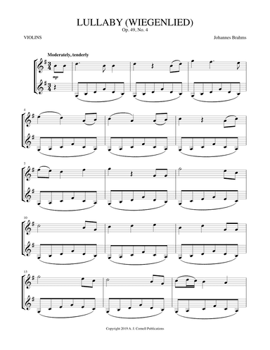 Lullaby (Wiegenlied) (arr. Mark Phillips)