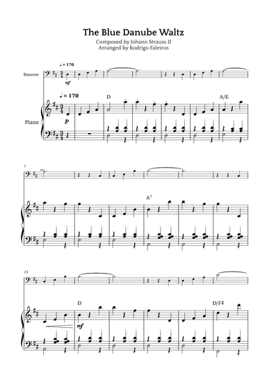 The Blue Danube Waltz (arr. Rodrigo Faleiros)