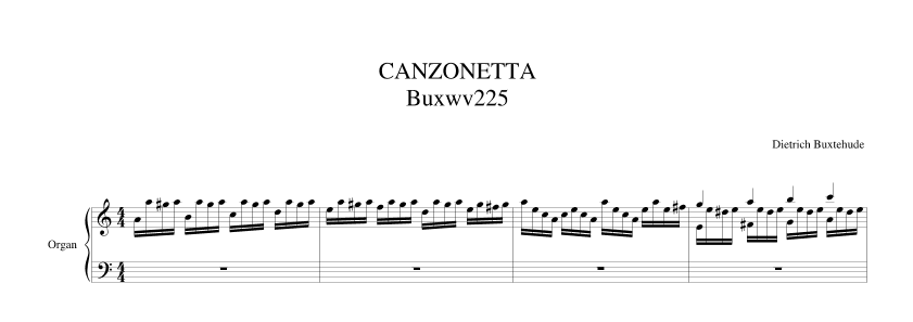 BUXTEHUDE - CANZONETTA - BUXWV 225