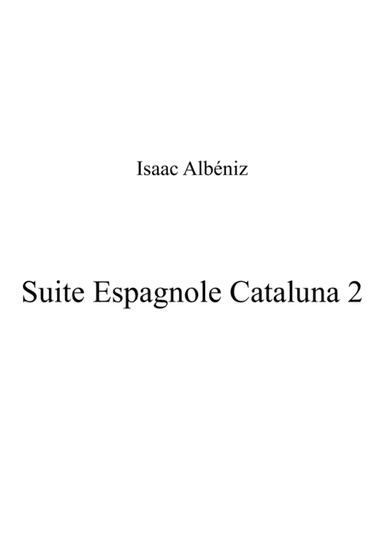 Suite Espagnole Cataluna 2 (arr. Patrizia Luraschi)