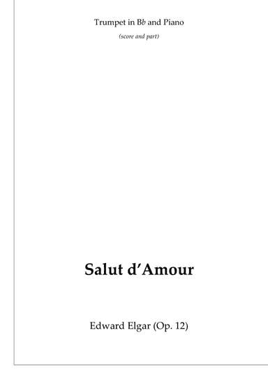 Salut d'Amour (trumpet and piano) (arr. Passoni Music)