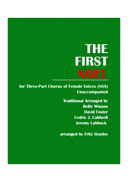 The First Noel (arr. Fritz Stanley)