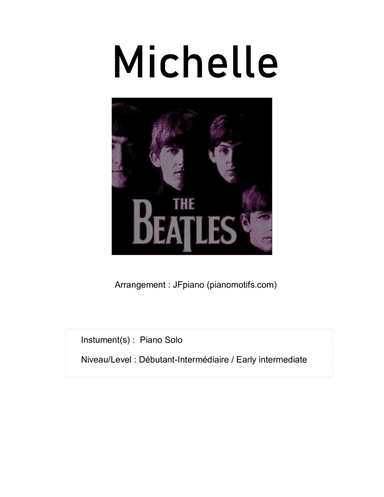 Michelle (arr. piano arr.: JFpiano)