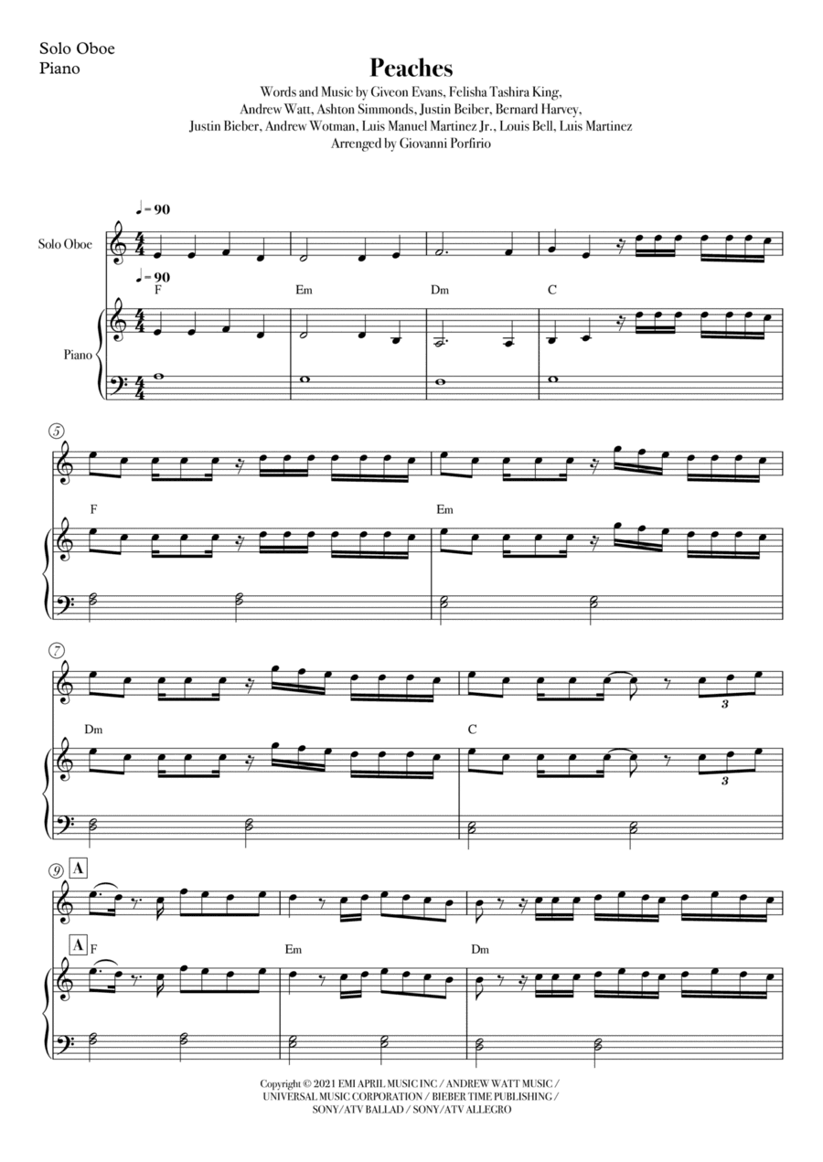 Peaches (arr. Giovanni Porfirio)