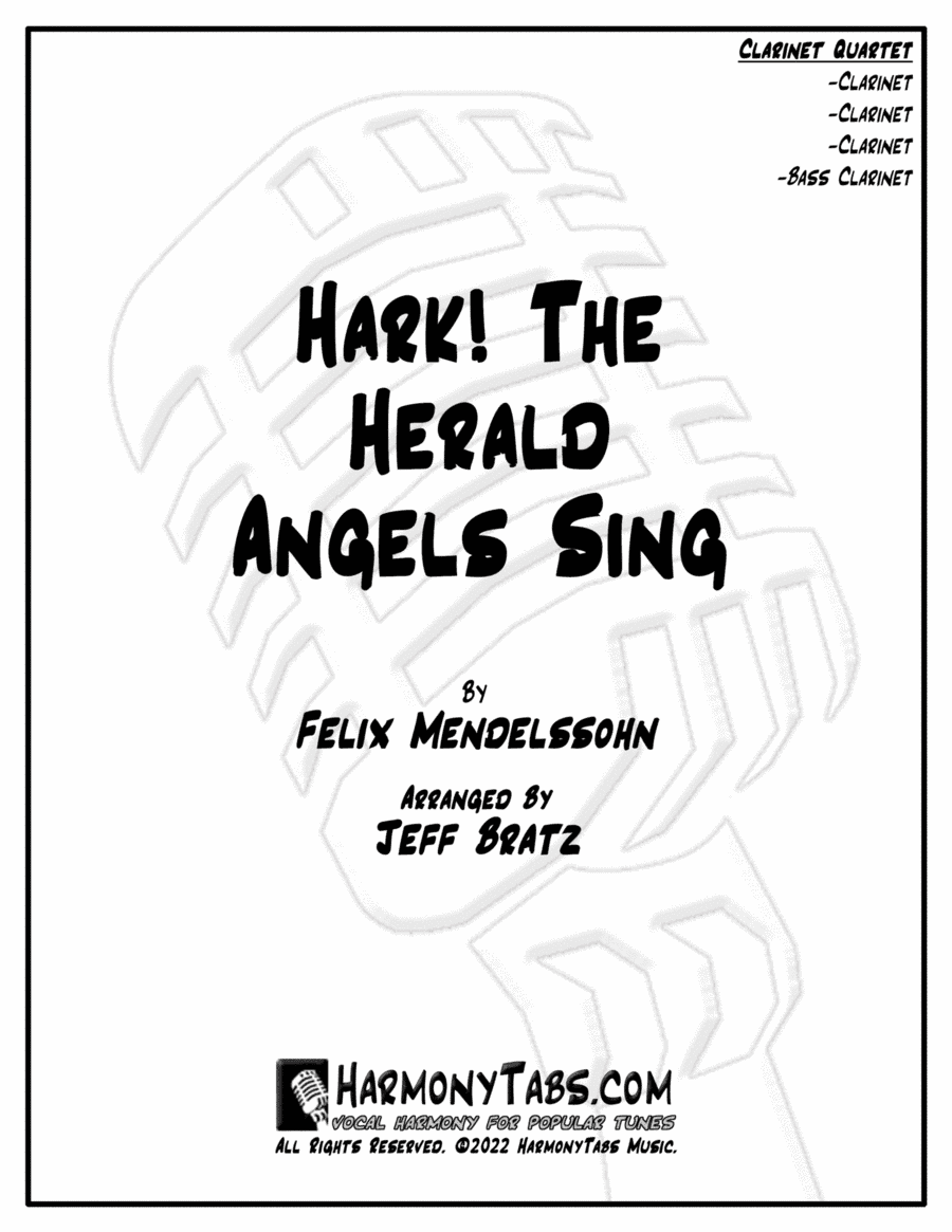 Hark! The Herald Angels Sing (Clarinet Quartet) (arr. Jeff Bratz)
