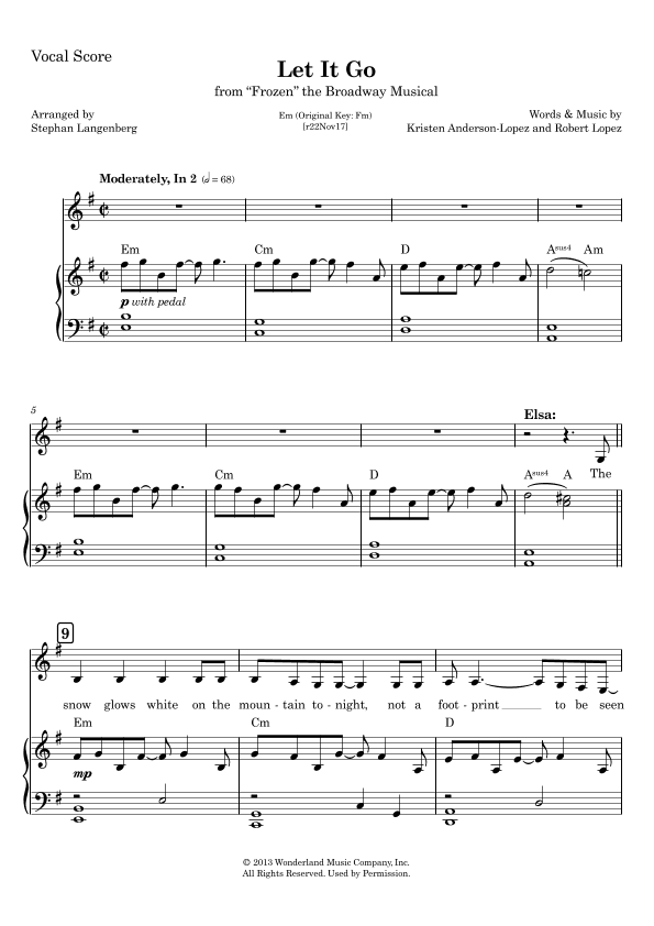Let It Go (arr. Stephan Langenberg)