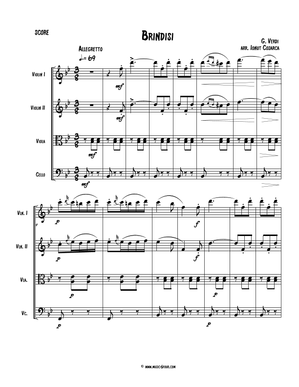 Libiamo ne' lieti calici from "La Traviata" (arr. Ionut Cosarca)