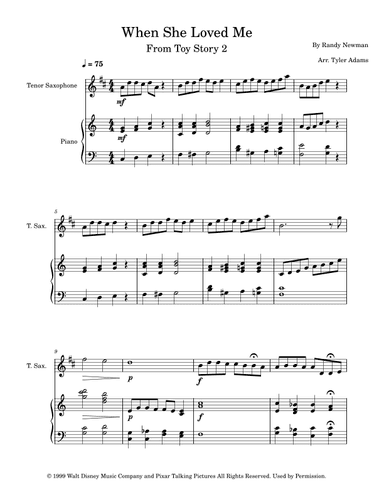 When She Loved Me (arr. Tyler Adams)