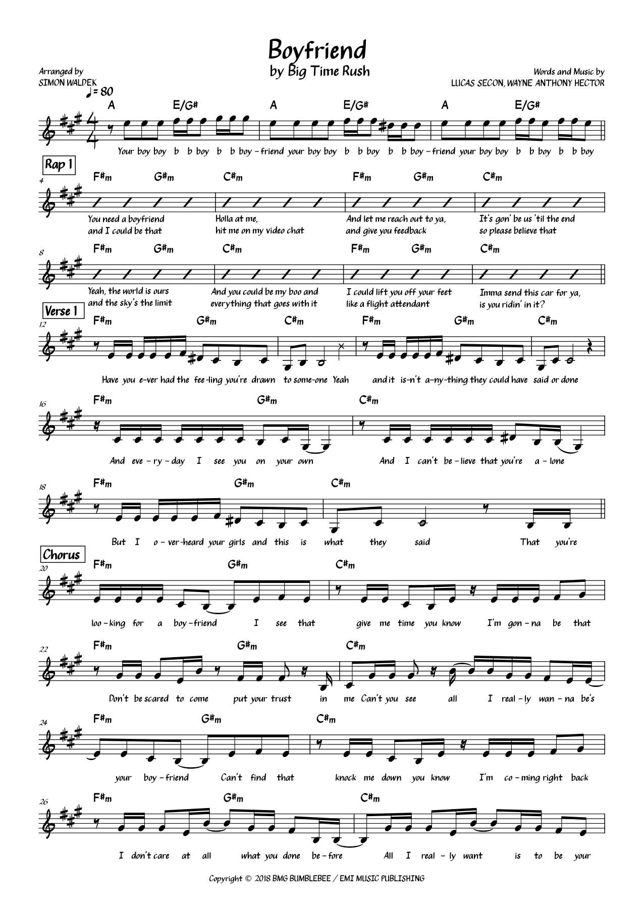 Boyfriend (arr. Simon Waldek)
