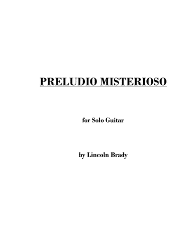 PRELUDIO MISTERIOSO - Solo Guitar