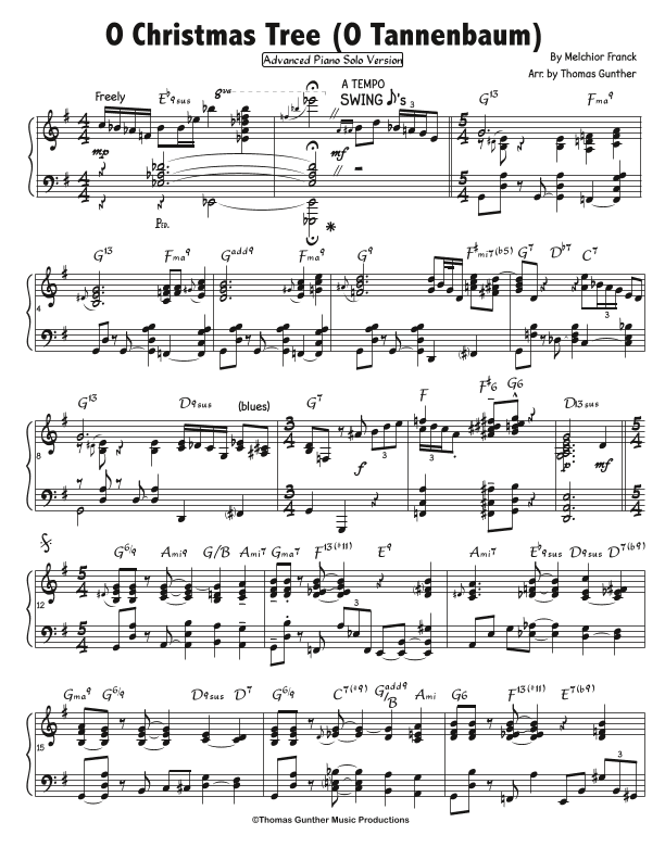 Oh Christmas Tree (O Tannenbaum) (arr. Thomas Gunther)