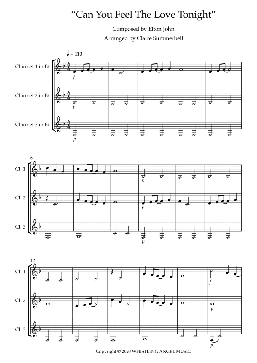 Can You Feel The Love Tonight (arr. Claire Summerbell)