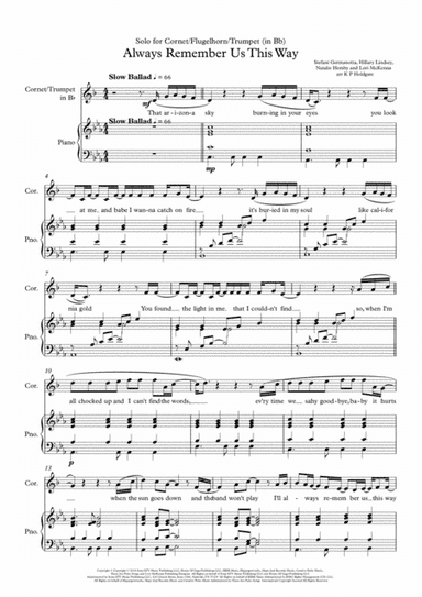 Always Remember Us This Way (arr. Kevin P Holdgate)