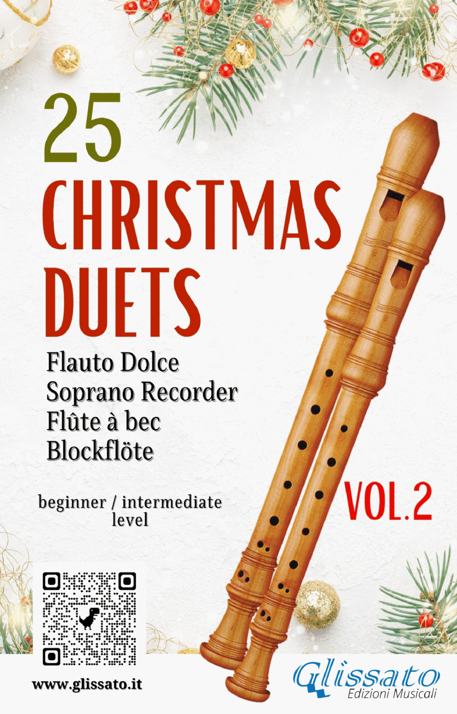 25 Christmas Duets for soprano recorder - VOL.2 (arr. Francesco Leone)
