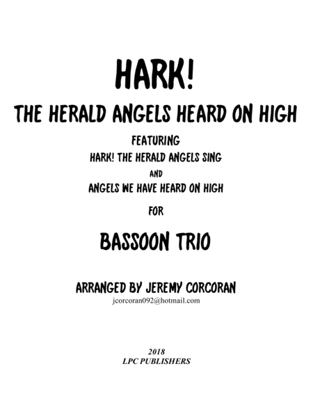 Hark! The Herald Angels Heard on High for Bassoon Trio (arr. Jeremy Corcoran)