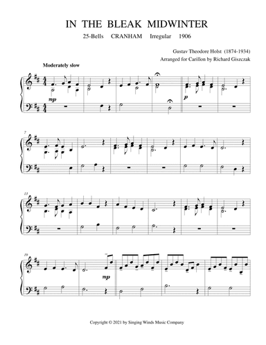 25B. In the Bleak Midwinter (CRANHAM) (arr. Richard Giszczak)