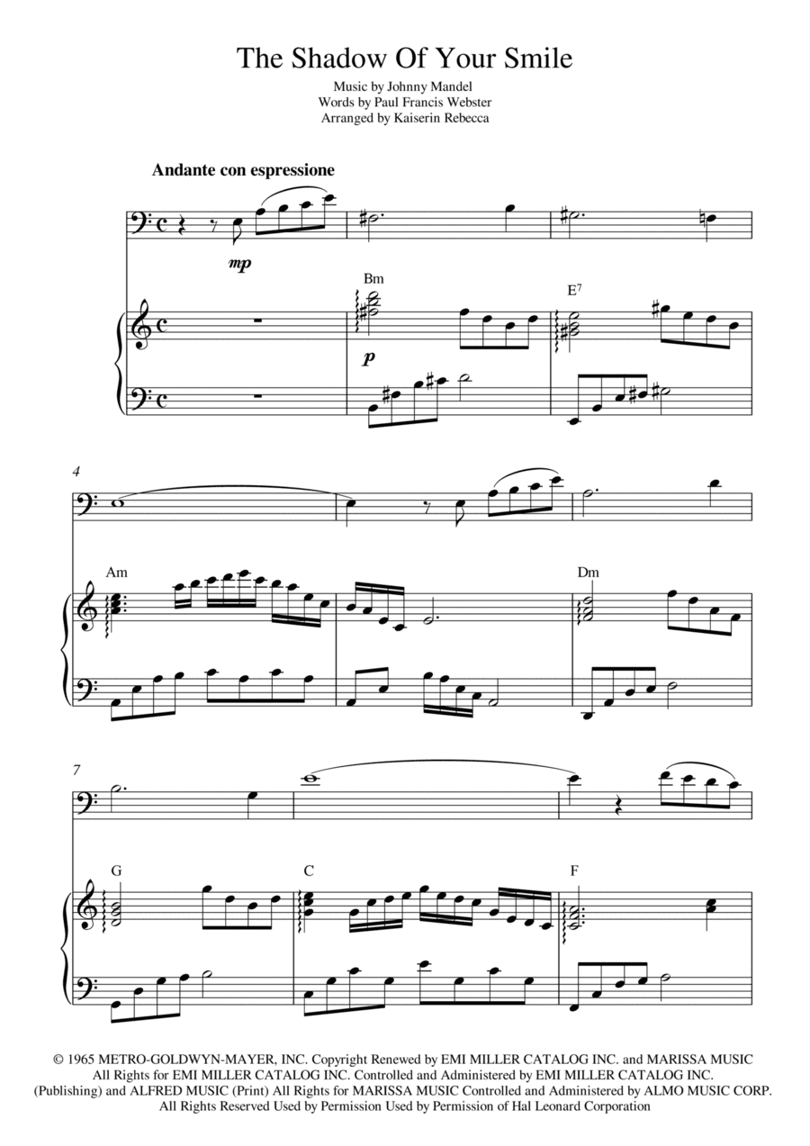 The Shadow Of Your Smile (arr. Kaiserin Rebecca)