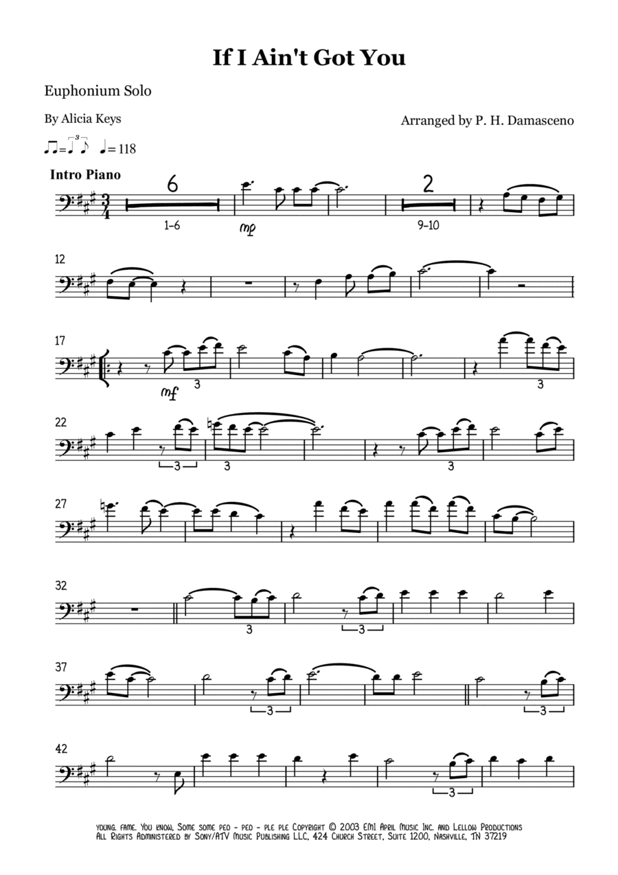 If I Ain't Got You (arr. P.H. Damasceno)