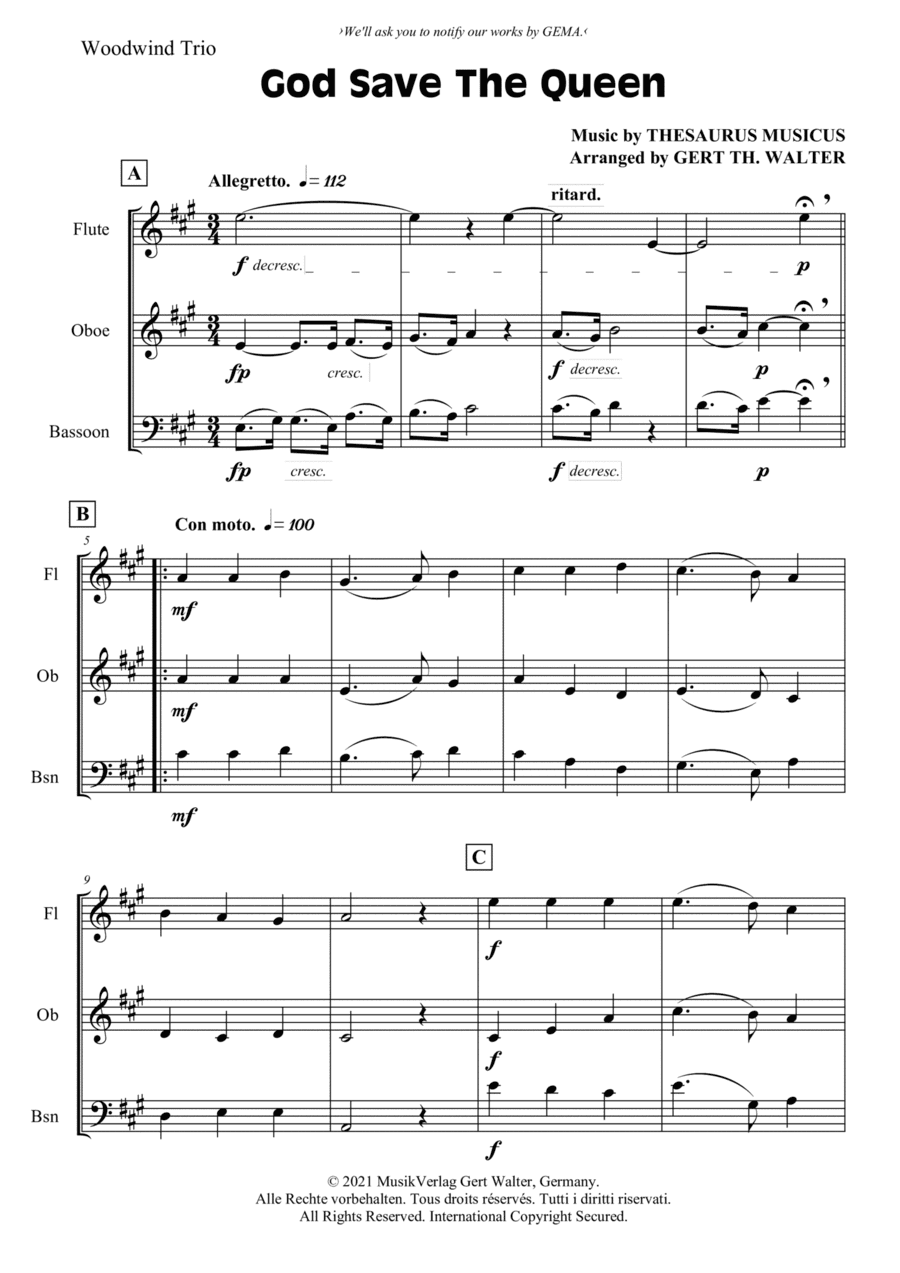 God Save The Queen (arr. Gert Th. Walter)