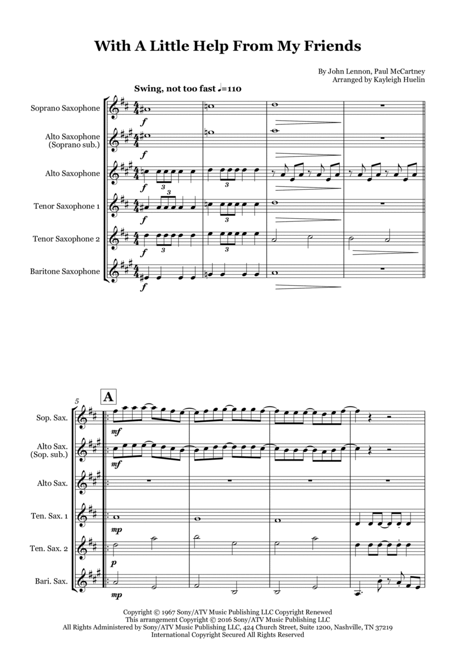 With A Little Help From My Friends (arr. Kayleigh Huelin)