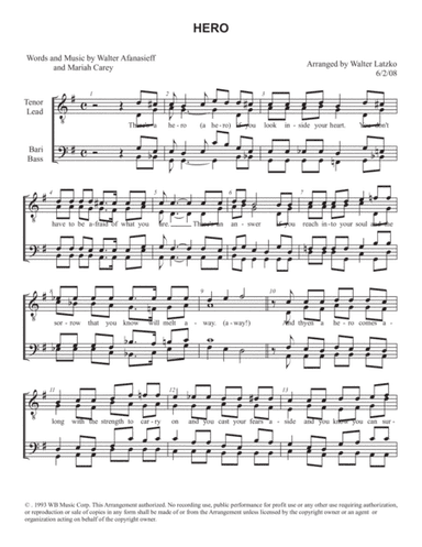 Heroe (arr. Walter Latzko)