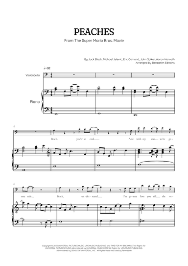 Peaches (arr. Benzaiten Editions)