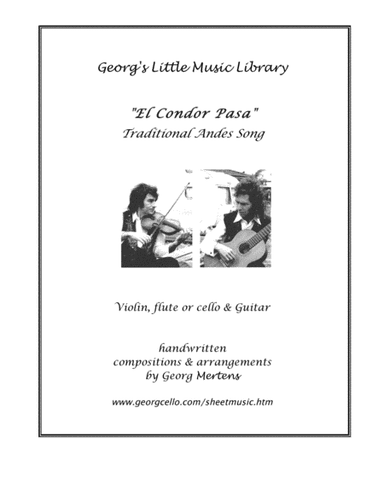 El Condor Pasa for cello / violin & guitar (arr. Georg Mertens)