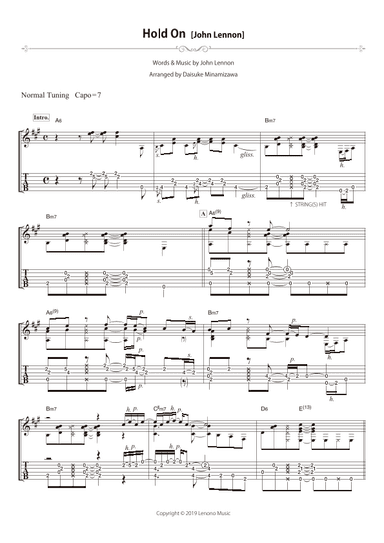 Hold On (arr. Daisuke Minamizawa)