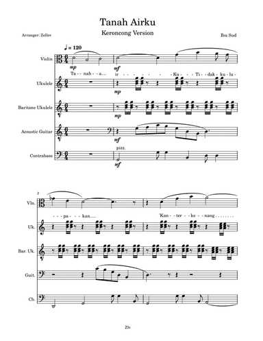 Tanah Airku - Keroncong version (arr. Zellev)