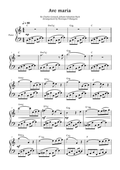Ave Maria (Gounod/Bach) (arr. Henrique F Mangoni)