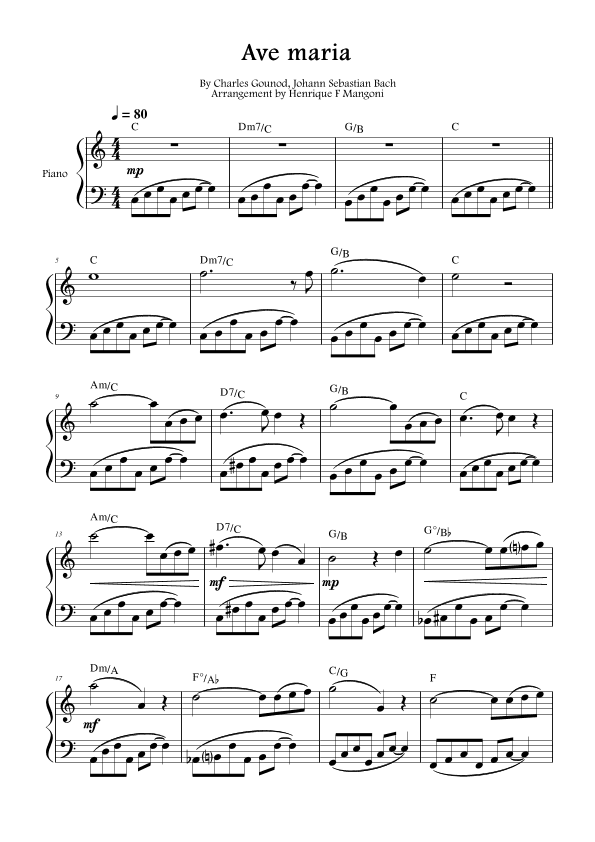 Ave Maria (Gounod/Bach) (arr. Henrique F Mangoni)