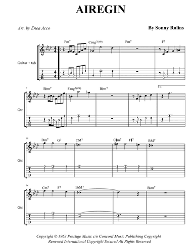 Airegin (arr. Enea Acco)
