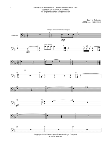 Sesquicentennial bass trombone